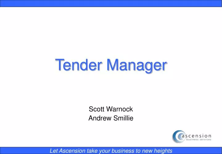 tender manager