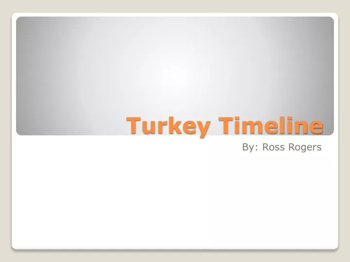 turkey timeline