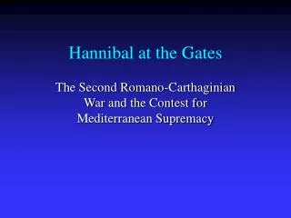 Hannibal at the Gates