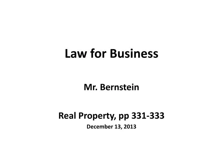 law for business