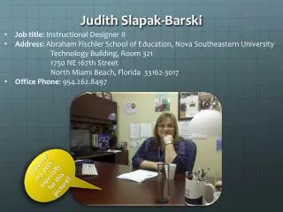 Judith Slapak-Barski