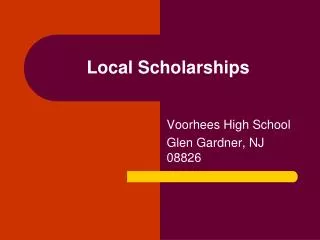 Local Scholarships