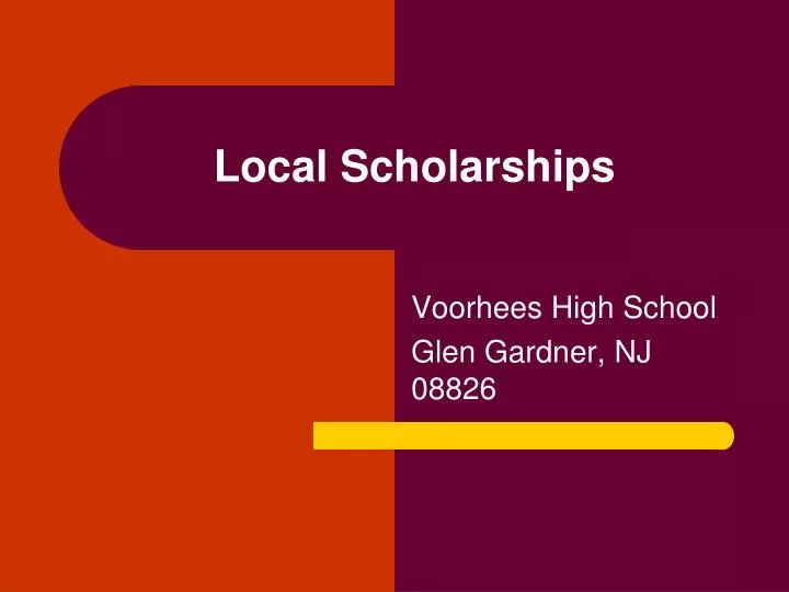 local scholarships