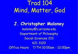 Trad 104 Mind, Matter, God