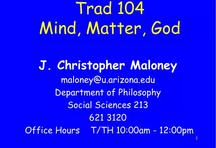 trad 104 mind matter god