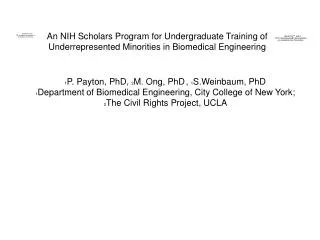 NIH Undergraduate Minority Scholars Program