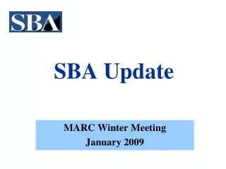 SBA Update