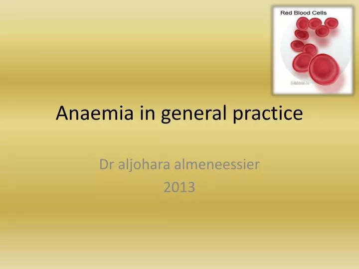 anaemia in general practice