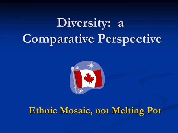 diversity a comparative perspective