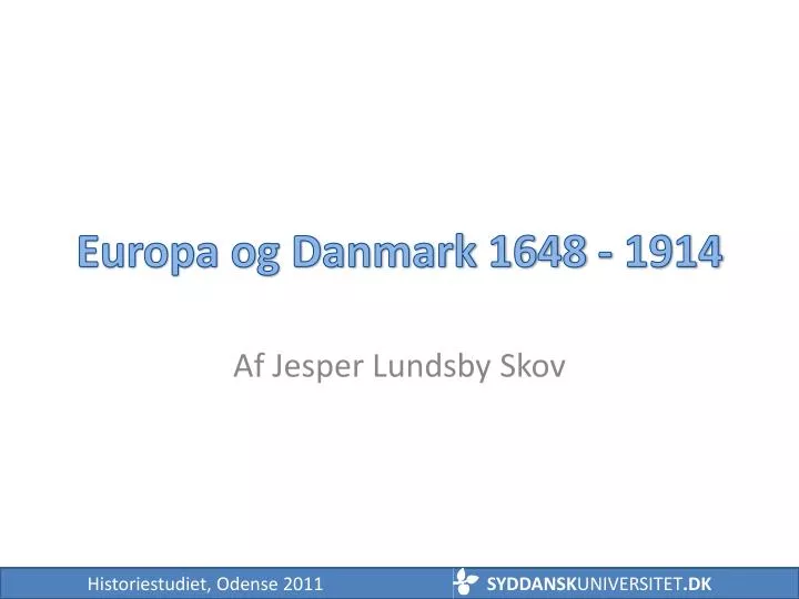 europa og danmark 1648 1914