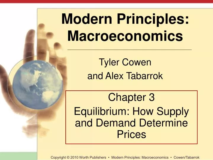 chapter 3 equilibrium how supply and demand determine prices