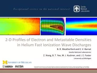 2-D Profiles of Electron and Metastable Densities in Helium Fast Ionization Wave Discharges