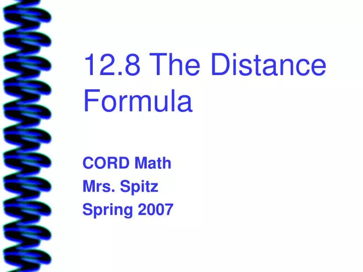 12 8 the distance formula
