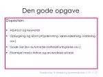 Den gode opgave - slide 1