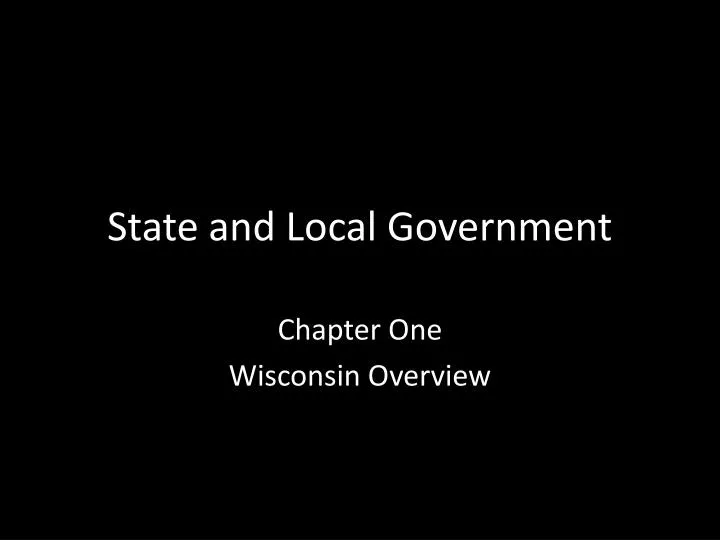 state and local government