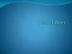 Hash Tables - slide 1