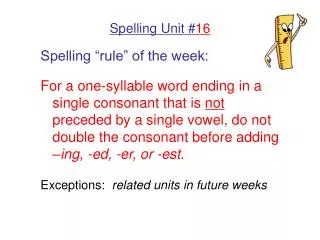 Spelling Unit # 16