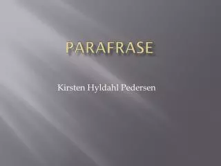 parafrase