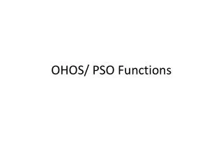 OHOS/ PSO Functions