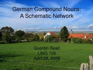 German Compound Nouns: A Schematic Network