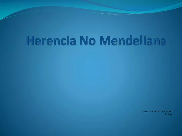 herencia no mendeliana