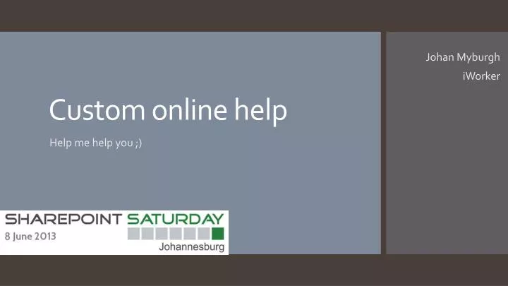 custom online help
