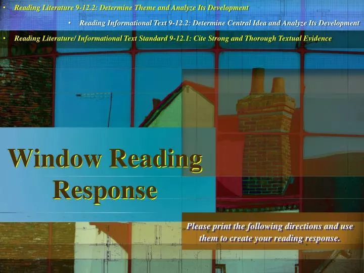 window reading response