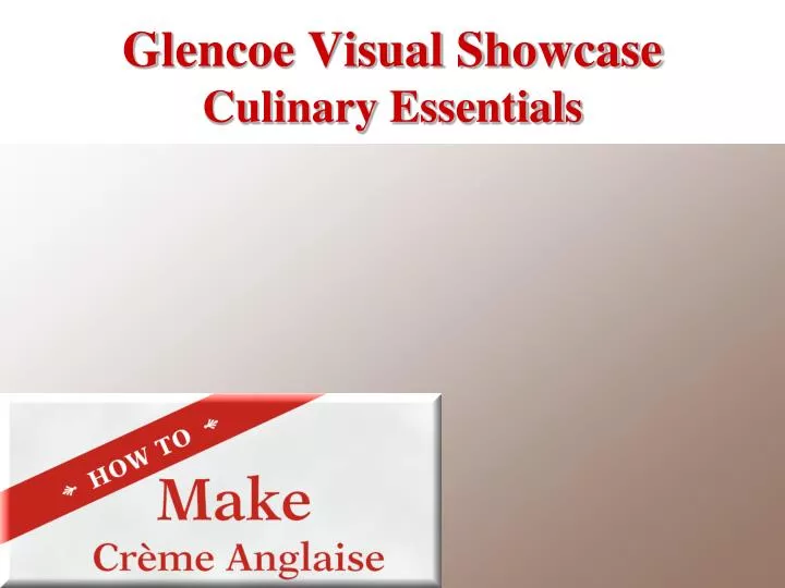 glencoe visual showcase culinary essentials