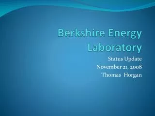 Berkshire Energy Laboratory