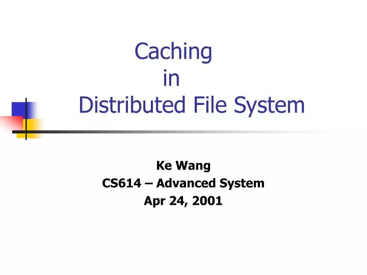 caching in distributed file system
