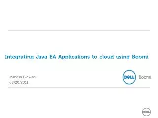 Integrating Java EA Applications to cloud using Boomi