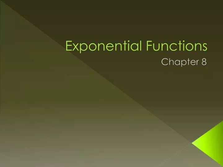 exponential functions