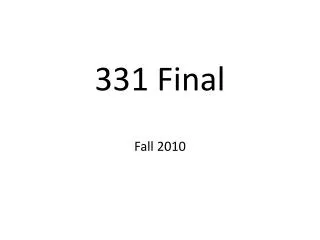 331 Final