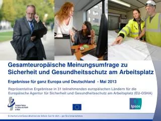 gesamteurop ische meinungsumfrage zu sicherheit und gesundheitsschutz am arbeitsplatz