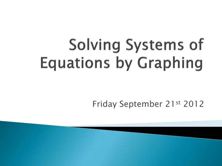 solving systems of equations by graphing
