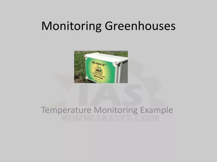 monitoring greenhouses