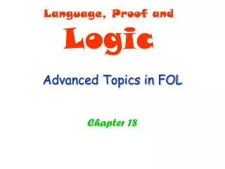 Advanced Topics in FOL