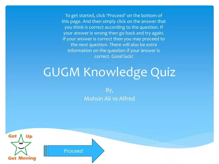 gugm knowledge quiz