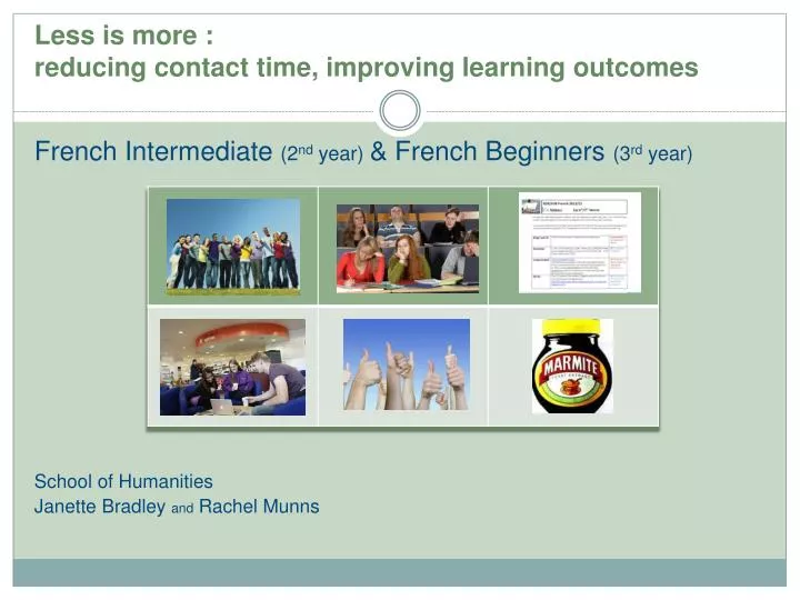 less is more reducing contact time improving learning outcomes