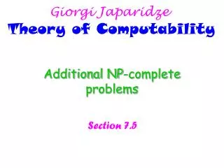 additional np complete problems