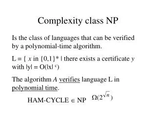 Complexity class NP