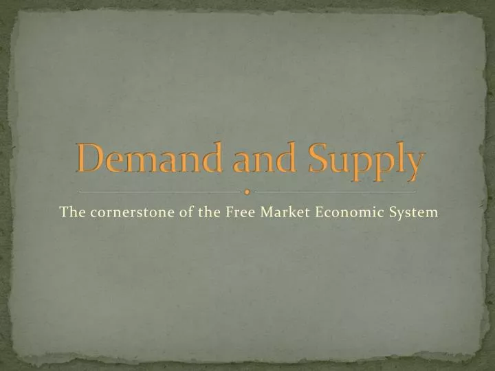 demand and supply