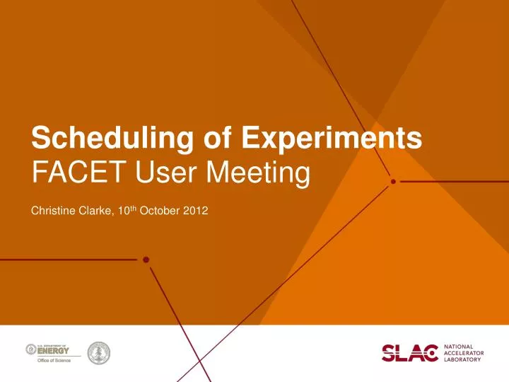 scheduling of experiments