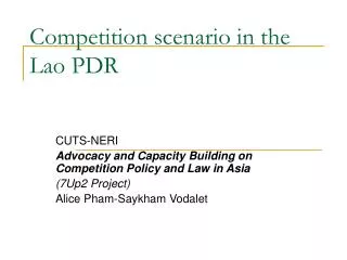 Competition scenario in the Lao PDR