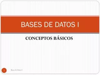 bases de datos i