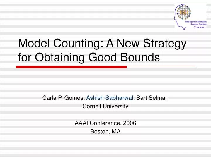 model counting a new strategy for obtaining good bounds