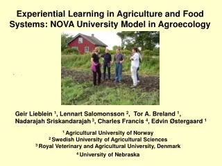 Experiential Learning in Agriculture and Food Systems: NOVA University Model in Agroecology