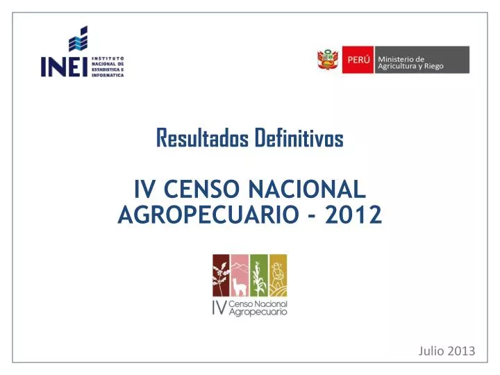 resultados definitivos iv censo nacional agropecuario 2012
