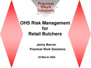OHS Risk Management for Retail Butchers