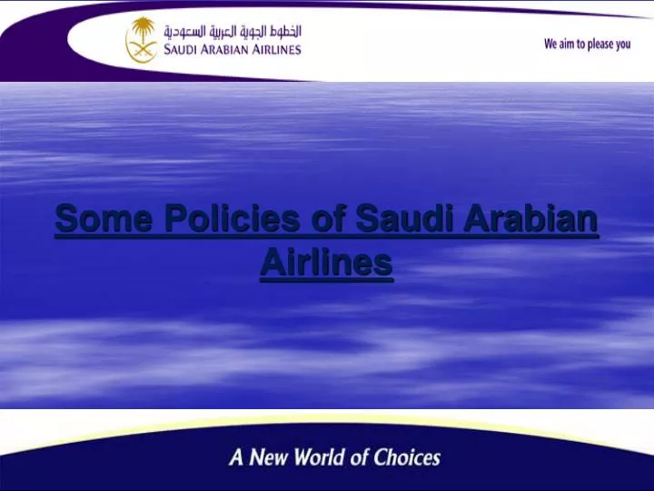 some policies of saudi arabian airlines